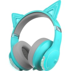 EDIFIER Гарнитура игровая G5BT Cat, для компьютера и игровых консолей, мониторные, Bluetooth/3,5 мм, бирюзовый
