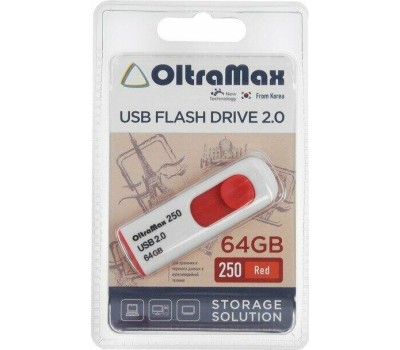 USB флэш-накопитель OLTRAMAX OM-64GB-250-красный