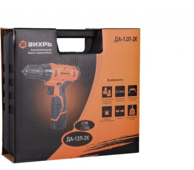 Аккумуляторная дрель-шуруповерт ВИХРЬ ДА-12Л-2