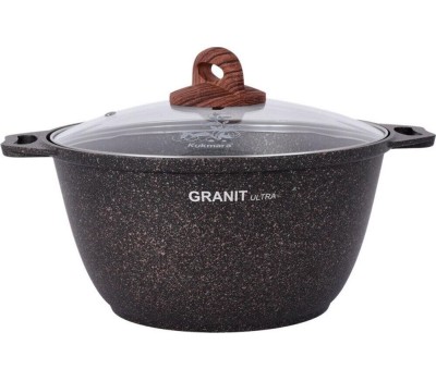 Кастрюля KUKMARA кго22а а/пр литая 2,0л стекл/кр Granit ultra original