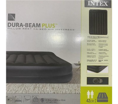 Матрас надувной INTEX Матрас надув.QUEEN PILLOW REST 152x203x42см(+встр.насос 220В) (в коробке) Арт. 64124NP
