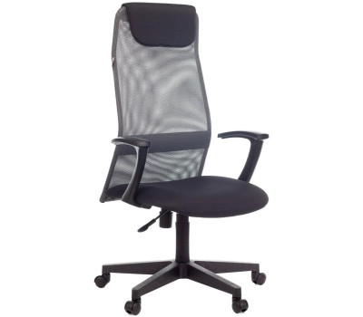 Кресло БЮРОКРАТ Кресло руководителя KB-8 темно-серый TW-04 TW-12 сетка с подголов. крестовина пластик