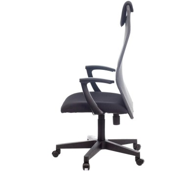 Кресло БЮРОКРАТ Кресло руководителя KB-8 темно-серый TW-04 TW-12 сетка с подголов. крестовина пластик