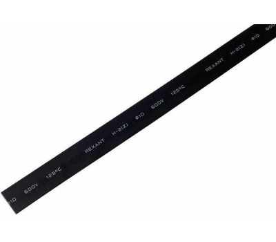 REXANT (22-2006) ТУТ 22,0/11,0 ММ, УПАКОВКА 10 ШТ. ПО 1 М, ЧЕРНАЯ