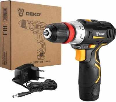 Дрель-шуруповерт DEKO GCD12DU3 Li-Ion со съемным патроном, 32 Нм, 1х1.5 Ач, з/у 063-4114