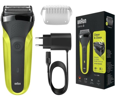 BRAUN Бритва сетчатая Series 3 300s реж.эл.:3 питан.:аккум. черный