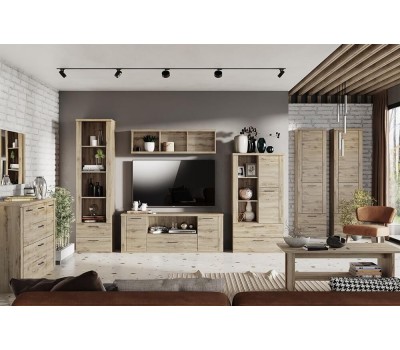 Модульная мебель АНРЭКС DOORSET Шкаф 1D2S. Цвет ДУБ НАВАРРА (2 уп.)