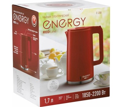 Чайник ENERGY E-208 (1,7 л) красный 164149