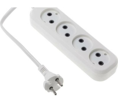 Сетевой удлинитель BURO BU-PSL4.3/W 3м (4 розетки) белый (пакет ПЭ)