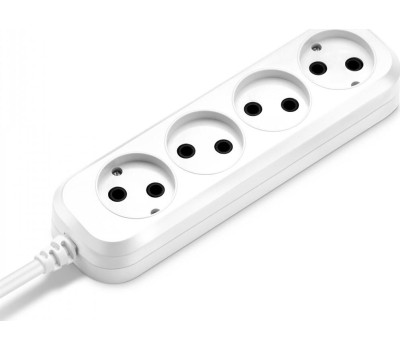 Сетевой удлинитель BURO BU-PSL4.3/W 3м (4 розетки) белый (пакет ПЭ)
