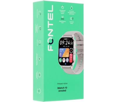Смарт-часы FONTEL iWatch 10 Amoled, серебристый