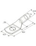 Наконечник REXANT Наконечник медный луженый ТМЛ 25–6–8 (25мм² - Ø6мм) ГОСТ 7386-80 (в упак. 5 шт.)