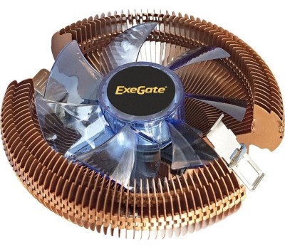 Exegate EX286154RUS Кулер ExeGate Wizard EE91-PWM.Cu.BLUE (Al+Copper, LGA775/1150/1151/1155/1156/1200/AM2/AM2+/AM3/AM3+/AM4/FM1/FM2/754/939/940, TDP 80W, Fan 90mm, PWM, 800-2400RPM, Hydro bearing, 4pi
