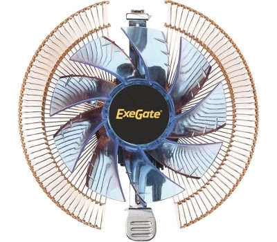 Exegate EX286154RUS Кулер ExeGate Wizard EE91-PWM.Cu.BLUE (Al+Copper, LGA775/1150/1151/1155/1156/1200/AM2/AM2+/AM3/AM3+/AM4/FM1/FM2/754/939/940, TDP 80W, Fan 90mm, PWM, 800-2400RPM, Hydro bearing, 4pi