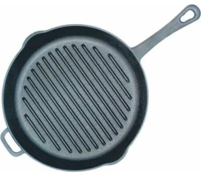РОССИЯ 0426 Сковорода-гриль чугунная, 26 см, с литой ручкой