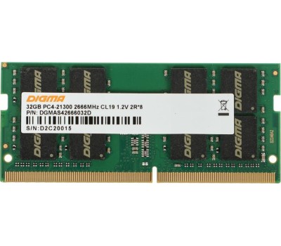 Оперативная память DIGMA Оперативная память DGMAS42666032D DDR4 - 1x 32ГБ 2666МГц, для ноутбуков (SO-DIMM), Ret