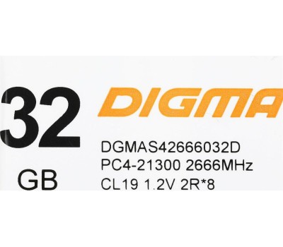 Оперативная память DIGMA Оперативная память DGMAS42666032D DDR4 - 1x 32ГБ 2666МГц, для ноутбуков (SO-DIMM), Ret