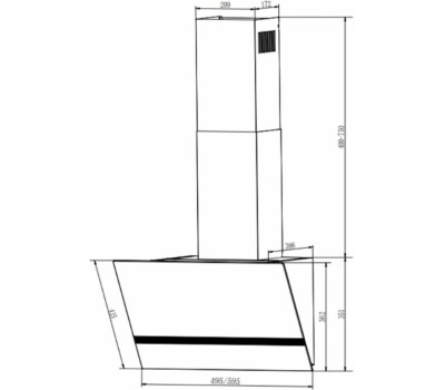 Вытяжка ELIKOR Вытяжка наклонная RISE BK 60 черный