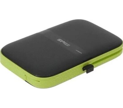 SILICON POWER 4ТБ Внешний диск HDD Armor A60, USB 3.0, черный/зеленый [sp040tbphda60s3k]