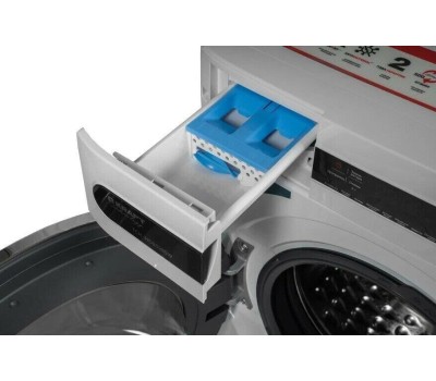 Стиральная машина KRAFT Стиральная машина TCH-HD8528SW, с фронтальной загрузкой, 8кг, 1400об/мин, с паром, инверторная