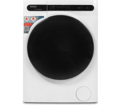 Стиральная машина KRAFT Стиральная машина TCH-HD8528SW, с фронтальной загрузкой, 8кг, 1400об/мин, с паром, инверторная