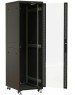HYPERLINE Шкаф серверный TTBR-4261-DD-RAL9004 напольный, перфорированная двустворчатая передняя дверь, 42U, 600x2055x1000 мм