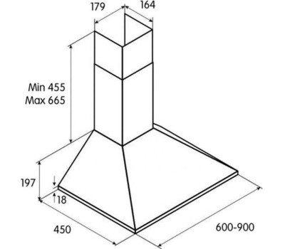 Вытяжка JET AIR Вытяжка каминная Gaia CR/A/60, кнопочное управление, кремовый [prf0112631b]