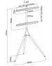 CACTUS Подставка для телевизора CS-ST1246WTBCH, 45-65