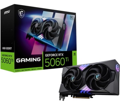 Видеокарта MSI Видеокарта NVIDIA GeForce RTX 5060TI RTX 5060 TI 8G GAMING OC 8ГБ Gaming, GDDR7, OC, Ret