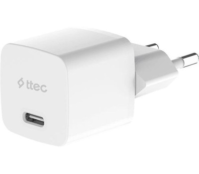 TTEC Сетевое зарядное устройство SmartCharger GAN 30W PD USB-C Travel Fast Charger. Цвет: белый