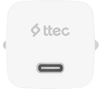 TTEC Сетевое зарядное устройство SmartCharger GAN 30W PD USB-C Travel Fast Charger. Цвет: белый