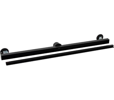 САНАКС - Трап 800х32 мм, нержавеющая сталь, линейный, вертикальный, щелевой с сухим затвором, двухсторонняя решетка , цвет ЧЕРНЫЙ. 40060