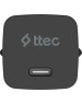 TTEC Сетевое зарядное устройство SmartCharger Pro GAN 45W USB-C AVS PD Travel Fast Charger. Цвет: черный