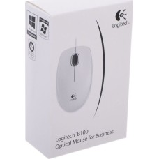 мышь проводная оптическая LOGITECH (910-003360) B100 белая