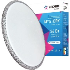 Светодиодный настенно-потолочный светильник КОСМОС KCMist36W_4000 Classic MYSTERY 36Вт/230В/4000К/2340Лм 320*71 мм серебро