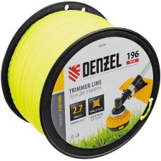 DENZEL Леска для триммера витой квадрат, 2,7мм х 196м, на DIN катушке FLEX CORD 96299