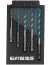 GROSS Набор сверл универсальных, Multipurpose PRO, 6-гр. хвостовик, 4-10мм, 5шт 706017