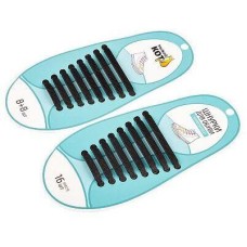 РЫЖИЙ КОТ Шнурки для обуви силиконовые, черные (105169)