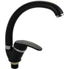 Смесители САНАКС 13082 Смеситель для кухни, шаровый, боковой, поворотный излив, цвет ЧЕРНЫЙ КАМЕНЬ