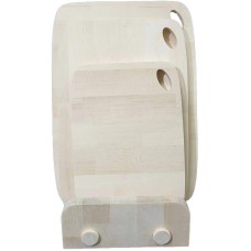 РОССИЯ 372025 Набор разделочных досок 1,8 см, массив березы, 3 шт: 18х25, 22х32, 25х35 см, на подставке