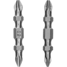 Набор бит GROSS Набор бит двухстор., PH2-PH2х45мм, PZ2-PZ1х45мм, сталь S2, 2 шт.//