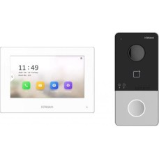 HIWATCH Комплект домофона DS-D100IKWF(B), белый