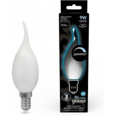 GAUSS Упаковка ламп LED E14, свеча на ветру, 9Вт, 104201209-D, 10 шт