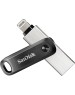 SANDISK Флешка USB iXpand Go 64ГБ, USB3.0, черный и серебристый [sdix60n-064g-gn6nn]