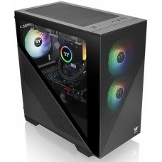 Корпус THERMALTAKE Корпус MiniTower Divider 170 TG ARGB черный (mATX, без БП, 2xUSB3.0+USB2.0, 2x120mm ARGB) (CA-1S4-00S1WN-00)