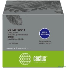 CACTUS Этикетки CS-LW-99014 сег.:101x54мм черный белый 220шт/рул Dymo Label Writer 450/4XL