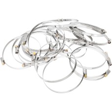 СИБРТЕХ Хомуты нержавеющая сталь, Стандартное болтовое крепление 100-120 мм, 25 штук в упаковке, ширина 9 мм 47589