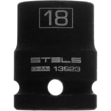 STELS Головка ударная шестигранная, 18 мм, 1/2, CrMo 13923