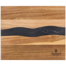 Доска разделочная AGNESS ДОСКА РАЗДЕЛОЧНАЯ, 30*25*1,8 СМ, АКАЦИЯ СО ВСТАВКОЙ ИЗ ЭПОКСИД. СМОЛЫ 911-790
