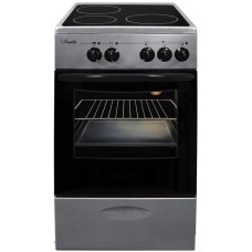 ЛЫСЬВА Электрическая плита EF3001MK00, стеклокерамика, без крышки, серебристый